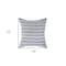 Homeroots Set of Four 18" X 18" Blue Beach Chevron Cotton Zippered Pillow, 4PK 535284 - alternate 3
