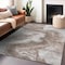 Homeroots 5' X 8' Taupe And Silver Abstract Washable Indoor Outdoor Area Rug 618347 - alternate 7