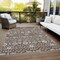Homeroots 3' X 5' Chocolate Beige And Gray Floral Washable Indoor Outdoor Area Rug 605419 - alternate 6