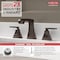 Delta Ashlyn Two Handle Widespread Bathroom Faucet with EZ Anchor 3564-RBMPU-DST - alternate 6