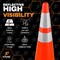Xpose Safety 36 Inch Orange Traffic Cones with 6in and 4in Collars, DOT Approved, 8PK AOTC36-64-8-X - alternate 4