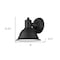 Homeroots Matte Black Aluminum Wall Sconce 398463 - alternate 3