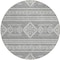 Homeroots 8' Gray And Ivory Round Southwestern Washable Indoor Outdoor Area Rug 593686 - alternate 4