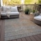 Homeroots 3' X 5' Gray Charcoal And Orange Abstract Washable Indoor Outdoor Area Rug 588924 - alternate 4