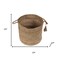 Homeroots 17" Tan Jute Basket 704879 - alternate 2