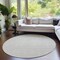 Homeroots 8' Beige And Gray Round Chevron Washable Indoor Outdoor Area Rug 596239 - alternate 3