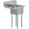 Amgood 29 in. x 22 in. Stainless Steel One Compartment Sink with 16 in. x 14 in. Bowl and 12 in. Left  Drainboard AMG SINK S1C-141611-12L-NF-Z - alternate 1