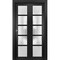 Sartodoors Sliding Closet Bi-fold Doors Black Solid Core Modern Interior QUADRO4002BF-BLK-64 x 80 (2* 32x80) - alternate 1