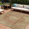 Homeroots 8' X 10' Rust And Beige Medallion Washable Indoor Outdoor Area Rug 616475 - alternate 1