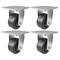 Hyw Products Heavy Duty Caster Set 4in Plastic Wheels, 4 Rigid, 4PK 40-40R-A1-HP-4 - alternate 1