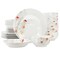 Elama Poppy 24 Piece Porcelain Double Bowl Dinnerware Set, Service for 6 750123747M - alternate 1