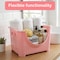 Basicwise Stackable Storage Container, 11 in L x 10 in W x 9 in H, Pink, Plastic, 3 PK QI003215P.3 - alternate 7