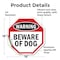 Signmission Warning Beware of Dog, 18 Inch X 18 Inch, Vinyl Decal OC-D-18-49 - alternate 3