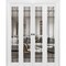 Sartodoors Sliding Closet Double Bi-fold Doors, Lucia 2266 White Silk with Clear Glass and Aluminum Strips, S LUCIA2266DBF-WS-96 x 80 (4* 24x80) - alternate 1