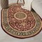 World Rug Gallery Traditional Oriental Medallion Design Area Rug 5 ft x 7 ft Oval Burgundy 101BURGUNDY5OV - alternate 1