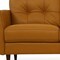 Homeroots 83" Orange Leather Sofa With Black Legs 491283 - alternate 6