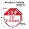 Signmission Stop For Attendant, 6 inch X 6 inch, Vinyl Decal, 2PK OC-D-2PACK-6-208 - alternate 2