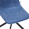 Leisuremod Markley Modern Leather Swival Dining Chair With Metal Legs in Blue MSCBL-18-BU - alternate 8