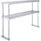 Amgood 12 in. x 48 in.  Stainless Steel Double Deck Over Shelf AMG DOS-1248 - alternate 1