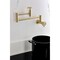 Kingston Brass Wall Mount Pot Filler Faucet, Brushed Brass KS8107CG - alternate 6
