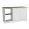 Homeroots White and Brown 59in Kitchen Island With Storage 477876 - alternate 1
