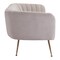 Homeroots 70" Beige Velvet Sofa With Gold Legs 385936 - alternate 6