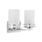 Jonathan Y Fairfax 14.3 in. 2-Light Metal/Frosted Glass Contemporary Glam LED Vanity Light, Chrome JYL7485A - alternate 5