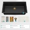 Wrightmaster 30 in. Undermount Single Bowl Granite Composite Kitchen Sink with Workstation ZOR-P426961 - alternate 7
