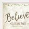 Homeroots Set Of Two Faith or Believe 1 White Framed Print Wall Art, 2PK 406015 - alternate 3