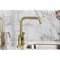 Kingston Brass Bridge Kitchen Faucet with Brass Sprayer, Brushed Brass KS8287DKLBS - alternate 4
