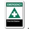 Signmission 10 in Height, Plastic, 10" x 7", ANSI-710ES First Aid Station ANSI-710ES First Aid Station - alternate 1