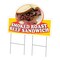 Signmission Smoked Roast Beef Sandwich Die Cut Yard & Stake outdoor plastic window, 2436-Smoked Beef C-DC-2436-Smoked Roast Beef Sandwich19 - alternate 1