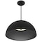 Homeroots 24" Black Aluminum Dome LED Dimmable Outdoor Pendent Hanging Light 683471 - alternate 5