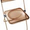 Leisuremod Lawrence Acrylic Folding Chair with Gold Metal Frame, Tangerine, 4PK LFG19OR4 - alternate 6