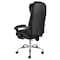 Elama High Back Adjustable Faux Leather Office Chair in Black with Adjustable Footrest ELM-F-011 - alternate 5