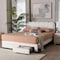 Baxton Studio Caradonna Cream Teddy-Bear Fabric Bed with Storage Drawers, Queen 266-14501-ZORO - alternate 6