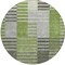 Homeroots 8' Green And Olive Green Round Striped Washable Indoor Outdoor Area Rug 581697 - alternate 4
