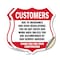 Signmission Restricted Area Shield Sign Customers Du, 12 inch X 12 inch, Vinyl Decal, 2PK SHI-D-2PACK-12-458 - alternate 1