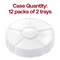 Smarty Had A Party Clear Big 6-Partition Round Disposable Plastic Trays (24 Trays), 24PK 2669-CASE - alternate 8