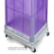 Azar Displays Four-Sided Pegboard Tower Floor Display, Rotating Wheeled Base, 16 in W x 67 in H, Purple 700407-PUR - alternate 5