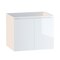 Homeroots 24" White Wood Freestanding Bathroom Vanity With White Sink And Two Drawers 627411 - alternate 1