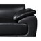 Homeroots 86" Black Leather Sofa With Silver Legs 329519 - alternate 6