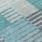 Homeroots 8' Teal Blue Aqua And Gray Round Striped Washable Indoor Outdoor Area Rug 581715 - alternate 4