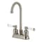 Kingston Brass Double-Handle 4" Centerset High-Arc Bar Faucet, Brushed Nickel FB8498DPL - alternate 1