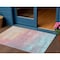 Homeroots 3' X 5' Salmon And Beige Abstract Washable Indoor Outdoor Area Rug 610961 - alternate 1
