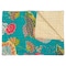 Homeroots 50" X 70" Teal And Pink Floral Cotton Quilted Kantha Throw Blanket with Embroidery 544531 - alternate 1