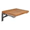 Homeroots 30" Brown Premium Wall Mount Teak Shower Bench 402209 - alternate 1