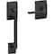 Schlage Matte Black Front Entry Handle & Latitude Lever with Century Trim FE285GCEN622LATCEN - alternate 1