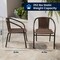 Flash Furniture Round Table Set, Aluminum, Glass, Metal, Plastic, Rattan, Clear TLH-087RD-037BN4-GG - alternate 12