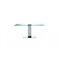 Homeroots 63 X 35 X 30 Clear Glass Stainless Steel Dining Table 320785 - alternate 1